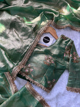 Indupriyaa Pista Green Fendi Satin Designer Saree With Redy Made Blouse
